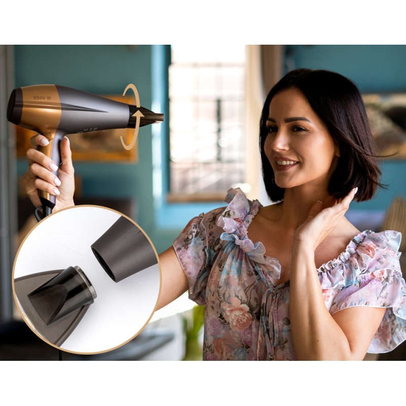 PROFI CARE sèche-cheveux PC-HT 3010, brun/bronze, ionisation, 1800-2200 Watts